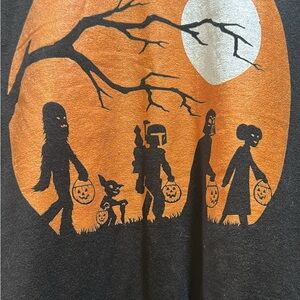 Star Wars Men’s  T-Shirt - Black and Orange Sz XXL